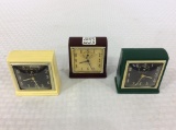 Lot of 3 Sm. Matching Westclox Alarm Clocks