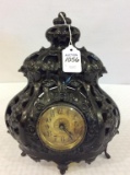 Black Iron Wind Up Clock