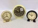 Lot of 3 Westclox Alarm Clocks Including