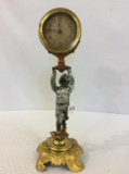 Metal Statue Design Wind Up Clock