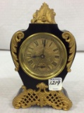 Sm. Ornate Ansonia Iron Wind Up Alarm