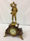 Heavy Marble Statue Keywind Clock-(Not Working) w/