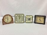 Lot of 4 Various Mostly Alarm Clocks-In Working