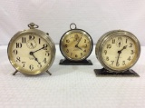 Lot of 3 Westclox Big Ben Alarm Clocks-In