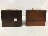 Lot of 2 Wood Boxes w/ Various Watch
