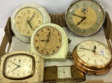 Lot of 6 Various Clocks Including Westclox,