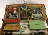 Box w/ Various Watch & Clock Repair Tools