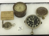 Lot of 4 Including Waltham Round Dial Clock