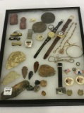 Lg. Group of Trinkets & Watches Including St. Lous