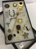 Collection of Ladies Gold Costume Jewelry