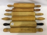 Lot of 6 Wood Rolling Pins