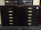 Metal 12 Drawer Cabinet Filled w/