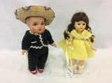 Lot of 2 Sm. Dolls Including 1950's Walker