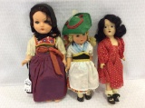 Lot of 3 Vintage Dolls - most International