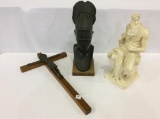 Lot of 3 Various Statues Including