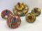 Lot of 5 Children's Tin Toy Spinning Tops