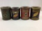 Lot of 4 Adv. Tobacco Tins Including