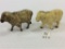 Lot of 2 Iron Sheep Banks (Approx. 3 Inches Tall)