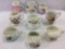 Lot of 9 Mostly  Floral Decorated Shaving/