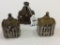 Lot of 3 Iron Building Banks