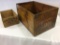 Lot of 2 Wood Adv. Boxes Including