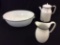 Lot of 3 White Porcelain Pieces Including