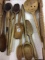 Lot of 10 Primitive Vintage Spoons & Strainer