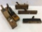 Lot of 5 Various Wood Planes