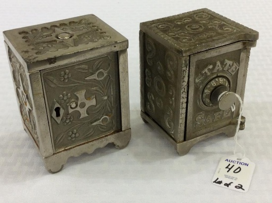 Lot of 2 Iron Safe Banks Including Keylock