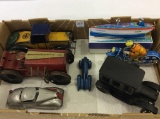 Group of 7 Toys Including Marx Tin Wind Up Car.