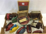 Group of Toys Including Child's Iron Sewing