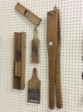 Lot of 5 Various Primitive Wood Cutters,