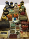 Group of Approx. 30 Adv. Tins Mostly Powder