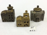 Lot of 3 Sm. Iron Bank & Building Banks