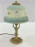 Sm. Metal Base Electrified Lamp w/ Floral Painted