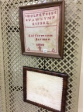 Lot of 2 Sm. Framed Stitchery Pieces