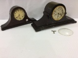 Lot of 2 Ansonia Keywind Mantle Clocks