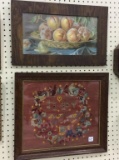 Lot of 2 Framed Pieces Including Old