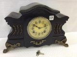 New Haven Keywind Mantle Clock w/ Key