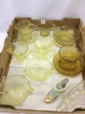 Group of Amber Depression Glass Pieces &