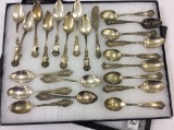Lot of 22 Various Silverplate Spoons & One