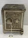 Metal Bank Marked Columbus Safe