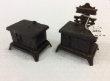 Lot of 2 Sm. Cook Stove Banks Marked