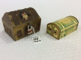 Lot of 2 Treasure Chest Banks Including Pirate