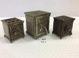 Lot of 3 Metal & Iron Banks Including
