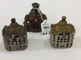 Lot of 3 Iron Building Banks