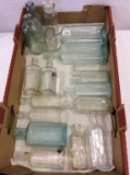 Lot of 18 Various Glass Medicine Bottles