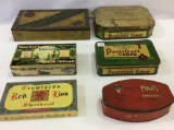 Lot of 6 Adv. Tins Mostly Biscuits, Shortbread,