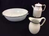 Lot of 3 White Porcelain Pieces Including