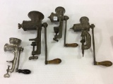 Lot of 4 Meat Grinders Including